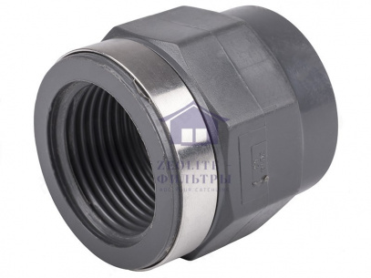 Муфта переходная для манометра, GF PVC-U, d12 - G1/4"вн PN16 фото 1