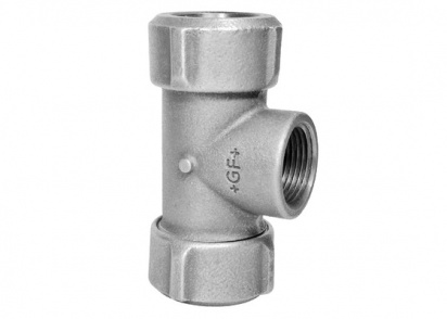 Тройник 90° переходной GF чугун оцинк./NBR, 3/4" - резьба Rp3/4” фото 1