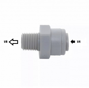 Адаптер JG прямой 1/4"*1/8" NPTF цанга/ нар. резьба фото 2