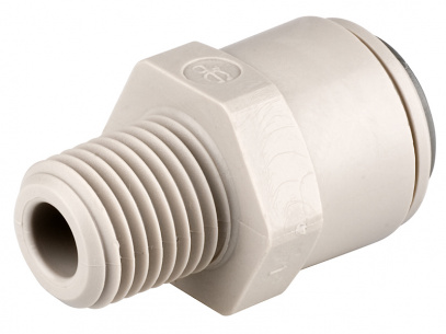 Адаптер JG резьба BSPT 3/8"x1/4 цанга, внеш.рез. фото 1