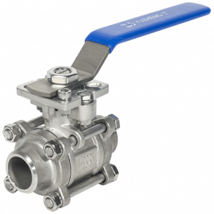 Кран шаровой 1/2" регулирующий AISI316 сварка ANSI V-port 30° с рукояткой фото 6